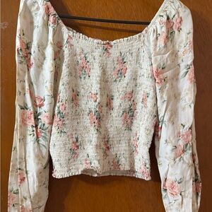 AE Floral Smocked Top